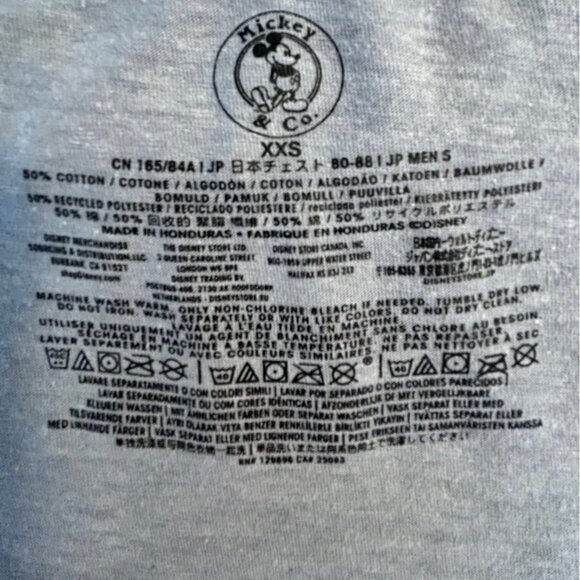 Mickey & Co. Gray Graphic T-Shirt Mickey Donald Goofy & Pluto XXS Cotton Blend - Picture 4 of 6